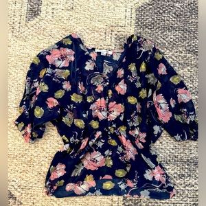Sheer Vintage Floral Top Size Medium